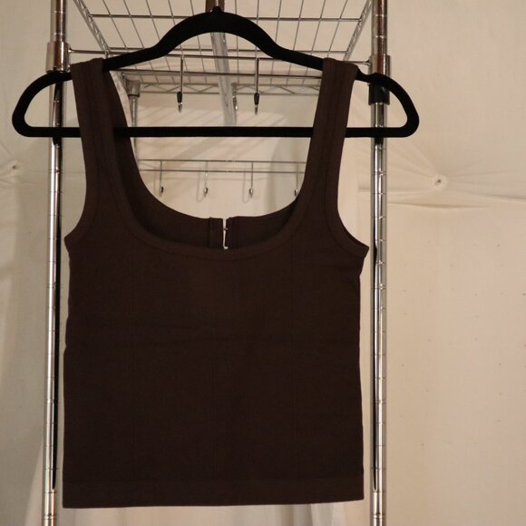 Free People Chocolate Tank NWOT M/L - Picture 6 of 7